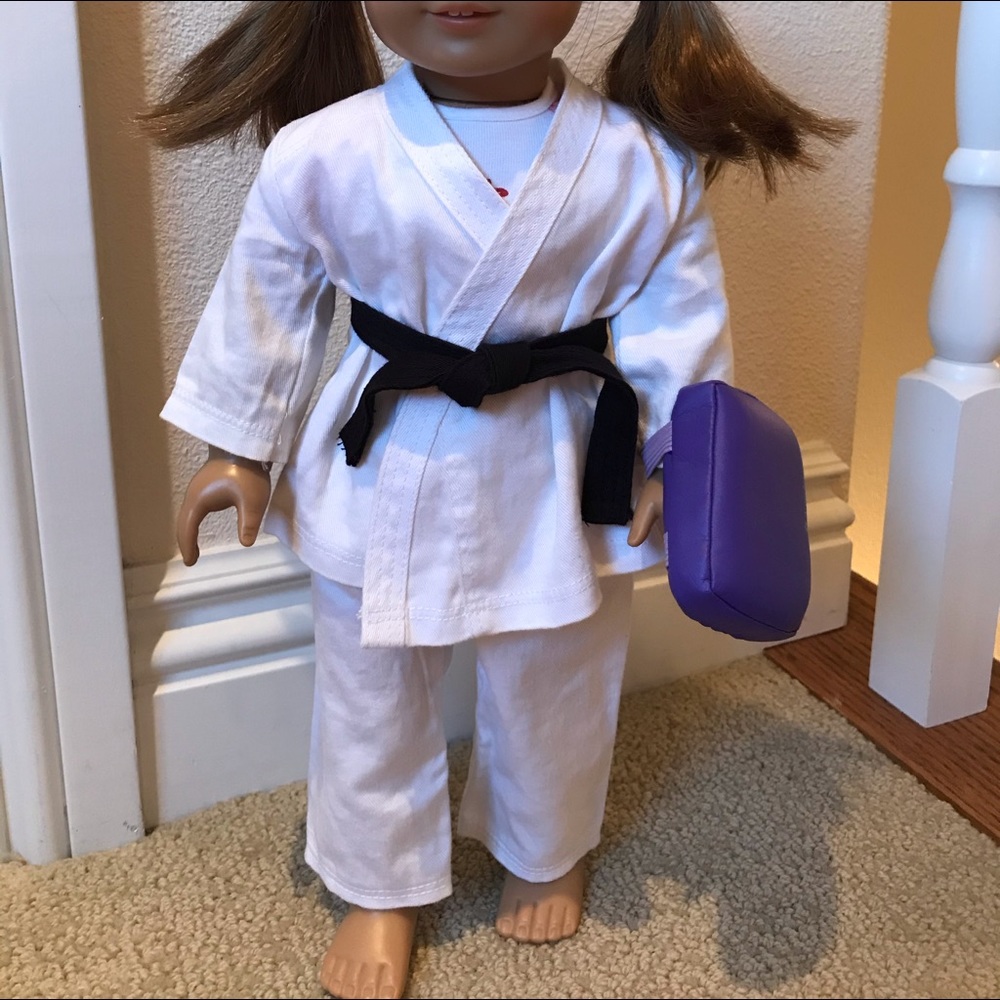 American girl doll karate outfit and belts.